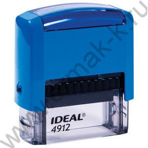 Штамп самонаборный автомат Tupo P2 Ideal 4-х строчный рус 47*18мм 1касса синий