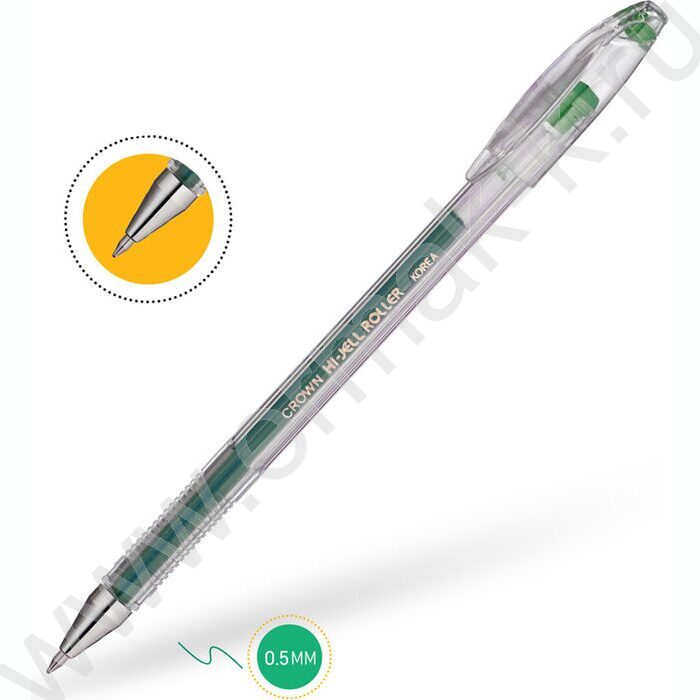 Ручка гелевая зеленая 0,5мм "Hi-Jell" | Фото 4