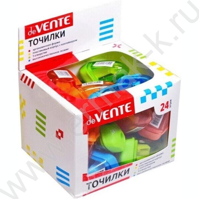 Точилка 1отв. пластик/с контейнером/ ассорти в картонном дисплее | Фото 2