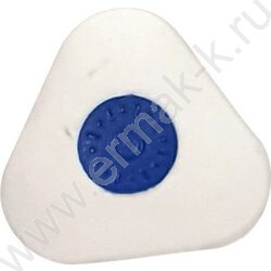 Ластик белый синтетический каучук 40*40*12мм /треугольный/ dust-free, с пластикомым держателем | Фото 1
