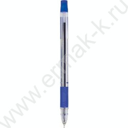 Ручка шар Corsa синяя 0,7мм /игла, прозр. корпус с каучук. держателем, ультра гладкое письмо | Фото 1