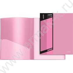 Папка  80 файлов Juicy розовая, сменная этикетка / внутр. карман | Фото 1