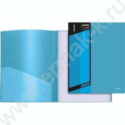 Папка  80 файлов Juicy ярко-голубая, сменная этикетка / внутр. карман | Фото 1