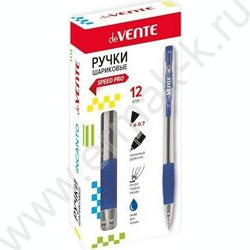 Ручка шар авт 0,7мм Incanto синяя/игла, прозр.корпус, синий резиновый держатель | Фото 2