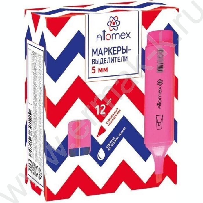 Текстовыделитель /розовый/ 5мм косой | Фото 2