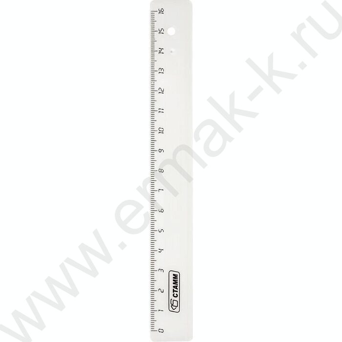 Линейка пл 16см прозрачная | Фото 2