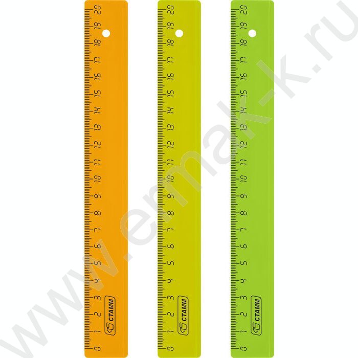 Линейка пл 20см неон прозр. / ассорти | Фото 2