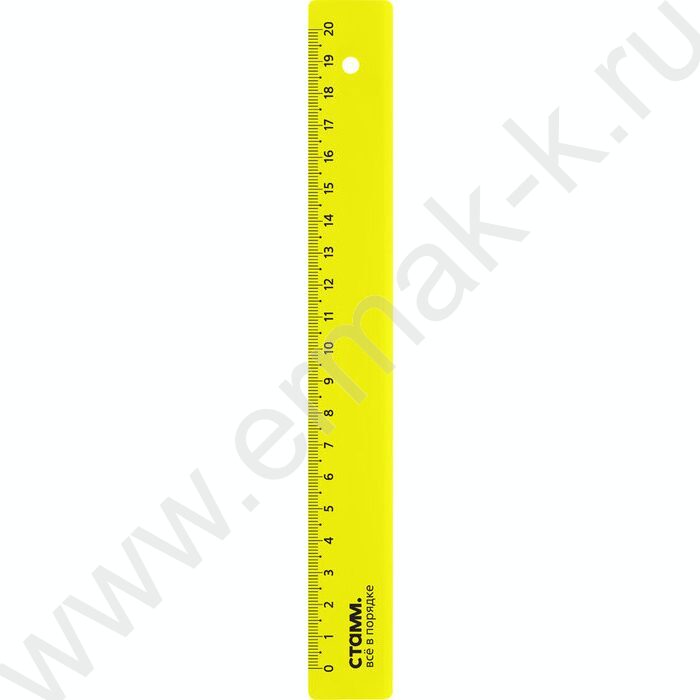 Линейка пл 20см неон прозр. / ассорти | Фото 3
