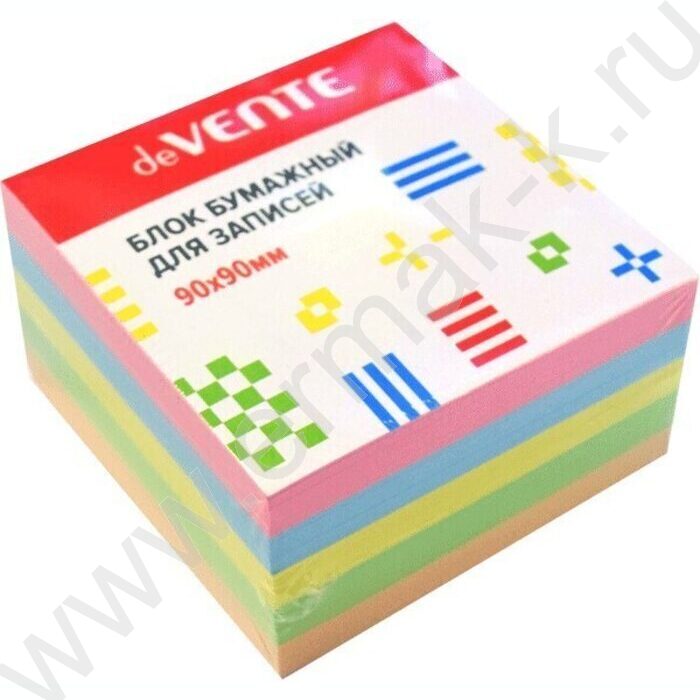 Бумага д/записей  9*9*5см цветной 5цв. | Фото 1