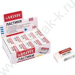 Ластик белый синтетический каучук 39*21*10мм /без пыли /индив. упаковка | Фото 2