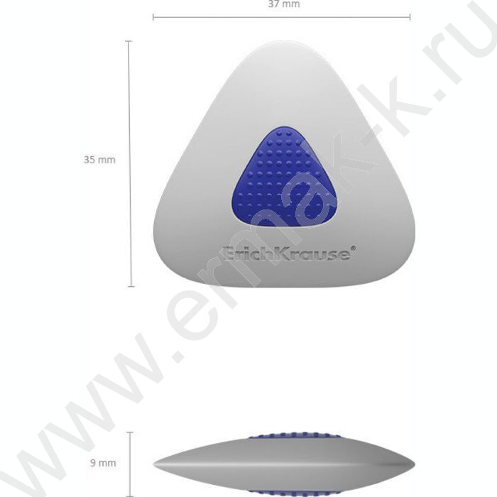 Ластик белый треугольный "Smart Mini Triangle" с пласт. держателем | Фото 4