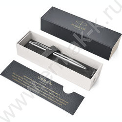 Ручка шар  Urban Premium K313 (1931578) Silvered Powder CT синий стержень 1мм /серый-серебро | Фото 4