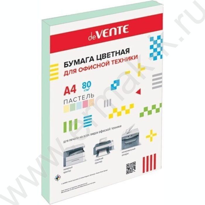 Бумага А4  80г/мкв  50л "deVENTE" пастельный салатовый | Фото 1