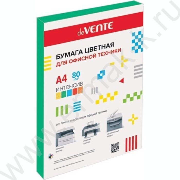 Бумага А4  80г/мкв 100л "deVENTE" интенсив зеленый | Фото 1