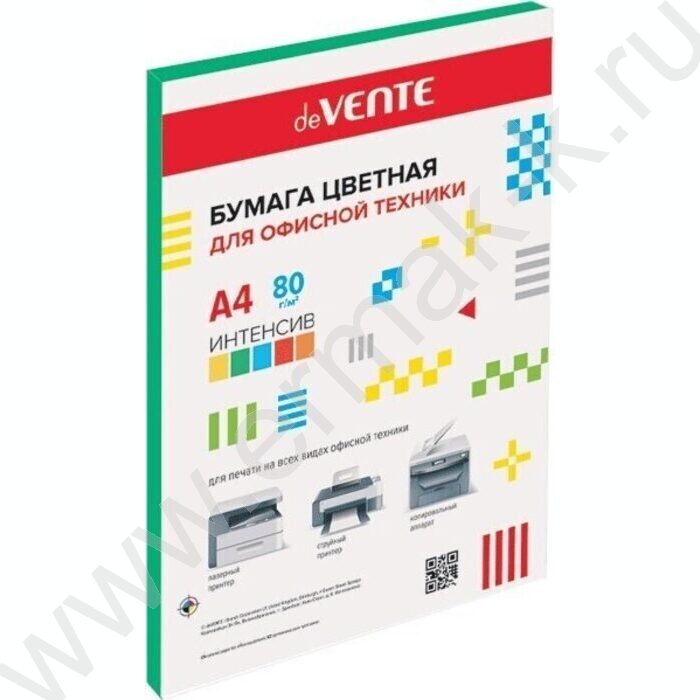 Бумага А4  80г/мкв  50л "deVENTE" интенсив зеленый | Фото 1