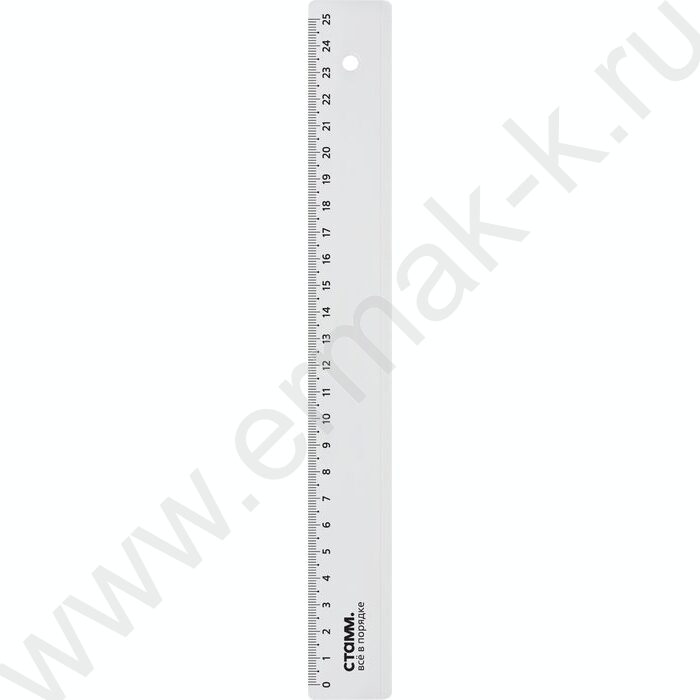 Линейка пл 25см прозрачная | Фото 1