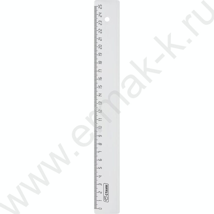 Линейка пл 25см прозрачная | Фото 2