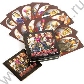 Игра Карточная Мафия жестяная коробочка