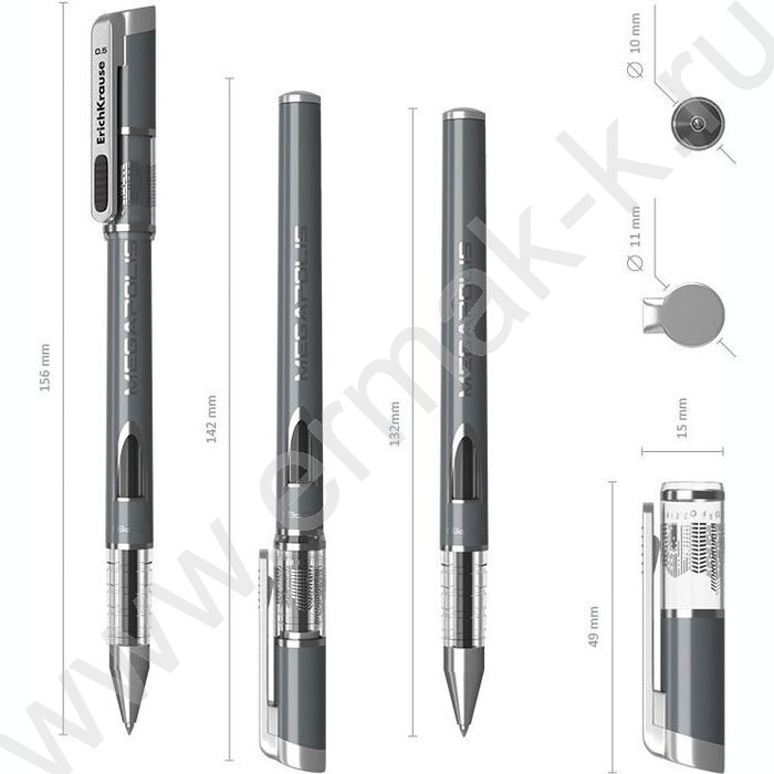 Ручка гелевая черная 0,5мм  Megapolis | Фото 4