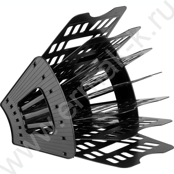 Лоток вертикально-гориз. разборный /чёрный/ 6отд. | Фото 1