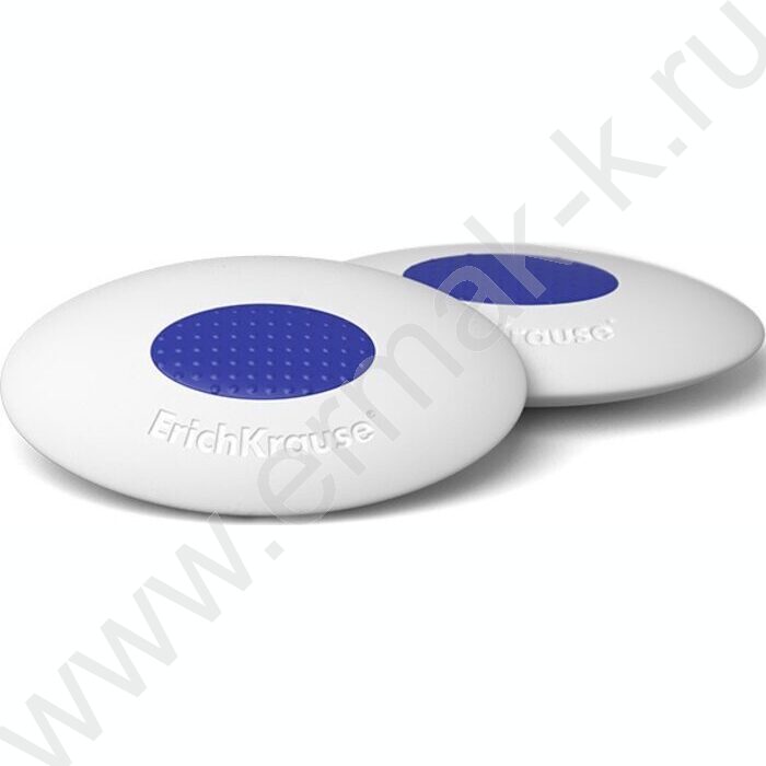Ластик белый овальный "Smart Oval" с синим держателем | Фото 1