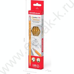 Карандаш ч/гр с ластиком HB Amber 101/европодвес | Фото 5