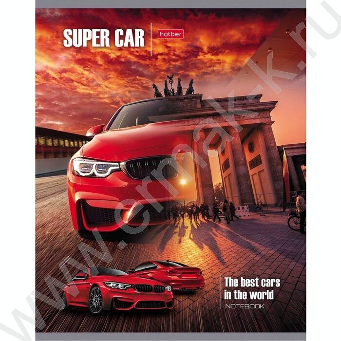 Тетрадь  48л клетка "Super Cars" 5видов | Фото 4