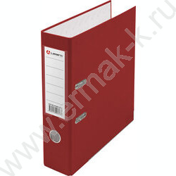 Файл 80мм PP собранный метал.окантовка красный с карманом | Фото 1