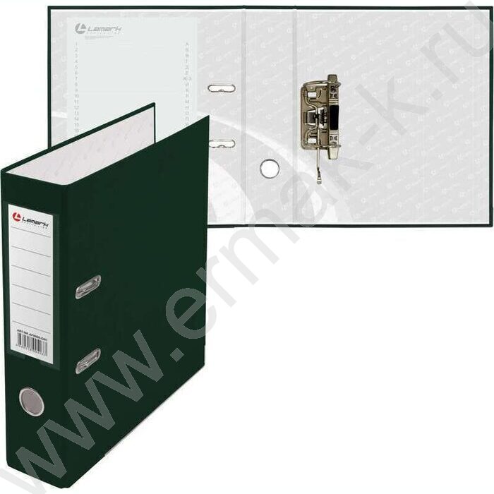 Файл 80мм PP собранный метал.окантовка зеленый с карманом | Фото 2