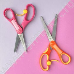 Ножницы 15см детские Springcut /с возвратным механизмом и окошком для подписи/блистер,европодвес | Фото 5
