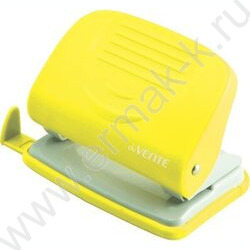 Дырокол  20л пластик Neon /линейка/ неоновый желтый | Фото 1