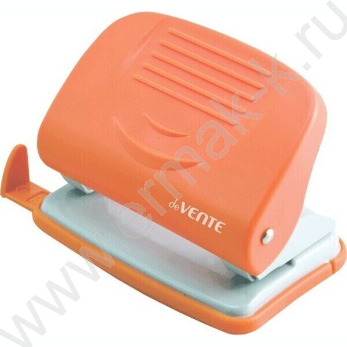 Дырокол  20л пластик Neon /линейка/ неоновый оранжевый | Фото 1