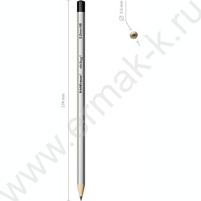 Карандаш ч/гр /набор  6шт/ шестигранные 2H, H, HB, HB, B, 2B | Фото 4
