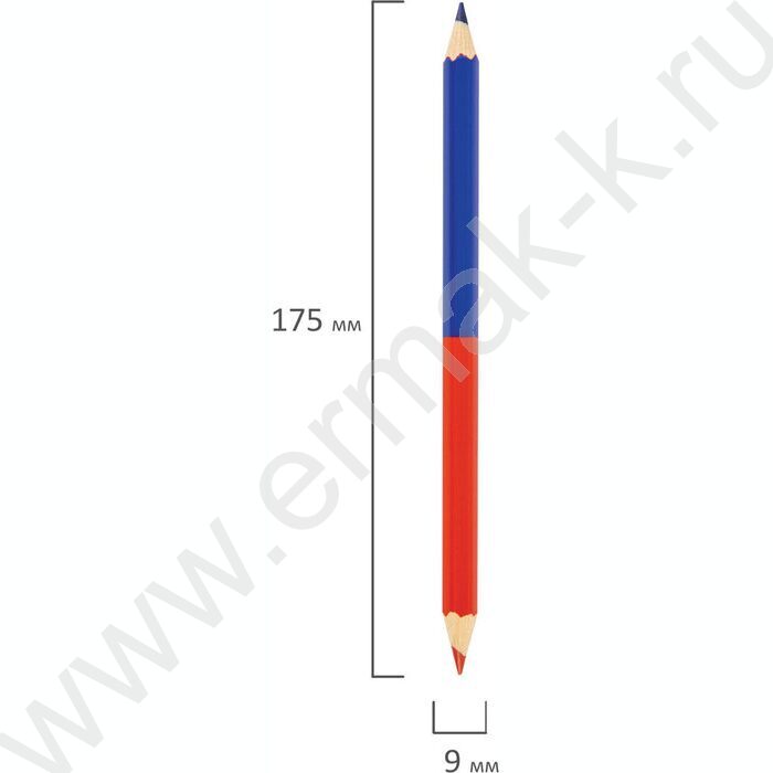 Карандаш двухцветный красно-синий (KIN 3423) | Фото 7