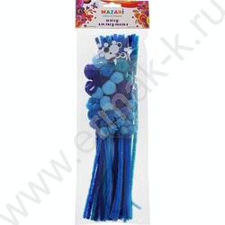 Набор д/творчества 80 дет.ассорти цв.6 видов) проволока синельная d=0,6см длина 30 | Фото 3