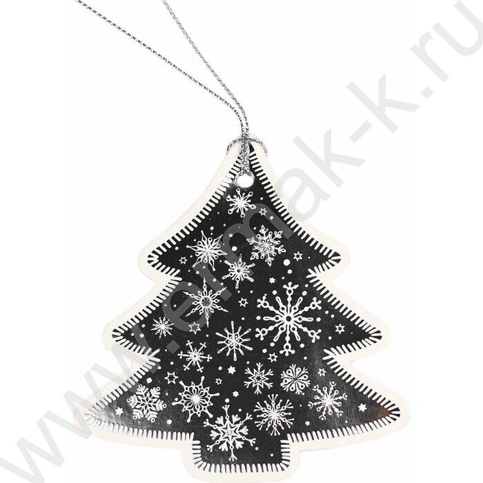 Набор подвесных ярлыков Новогодние серебро/для новогодних подарков, из картона с фигурной вырубк | Фото 4