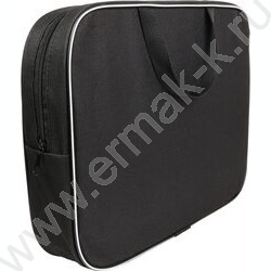 Папка-портфель 1отд. 34*26*7см, текстиль, молния, ручки, чёрный | Фото 2