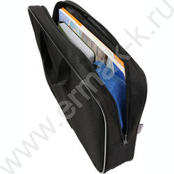 Папка-портфель 1отд. 34*26*7см, текстиль, молния, ручки, чёрный | Фото 4