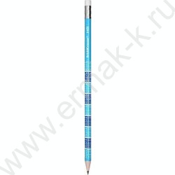 Карандаш ч/гр с ластиком 2x2 HB /круглый /туба | Фото 1