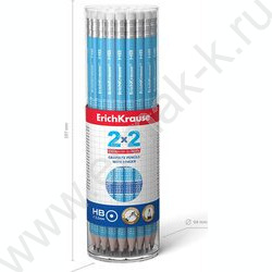 Карандаш ч/гр с ластиком 2x2 HB /круглый /туба | Фото 5