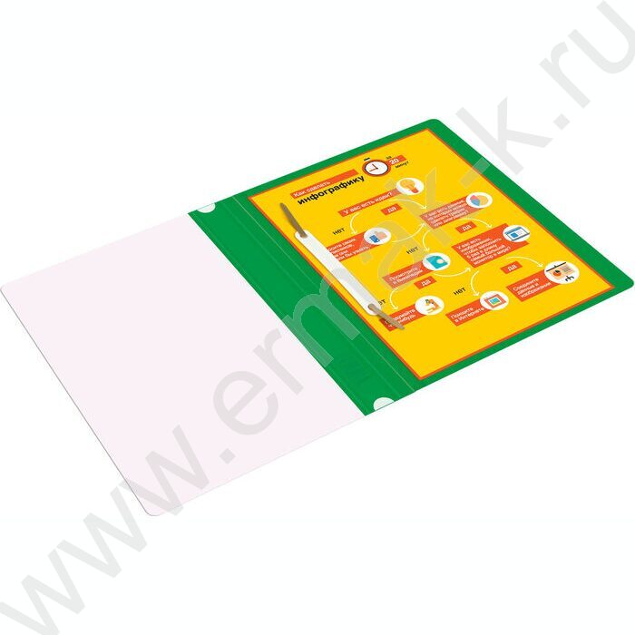 Скоросшиватель пл A5 зеленый прозрач.верх.лист | Фото 6