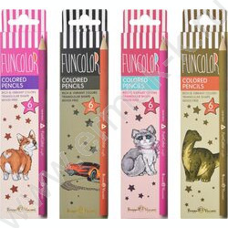 Карандаши пластиковые  6цв Funcolor 4вида | Фото 1