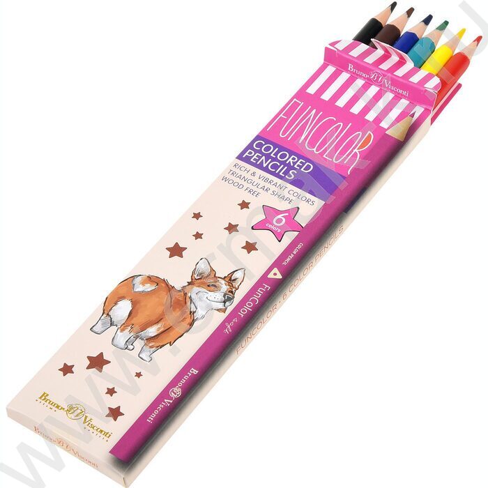 Карандаши пластиковые  6цв Funcolor 4вида | Фото 3