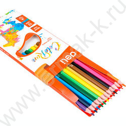 Карандаши пластиковые 12цв ColoRun /трехгранные/ европодвес | Фото 1