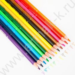 Карандаши пластиковые 12цв ColoRun /трехгранные/ европодвес | Фото 2