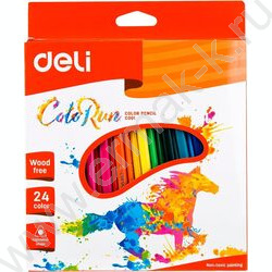 Карандаши пластиковые 24цв ColoRun /трехгранные/ европодвес | Фото 1