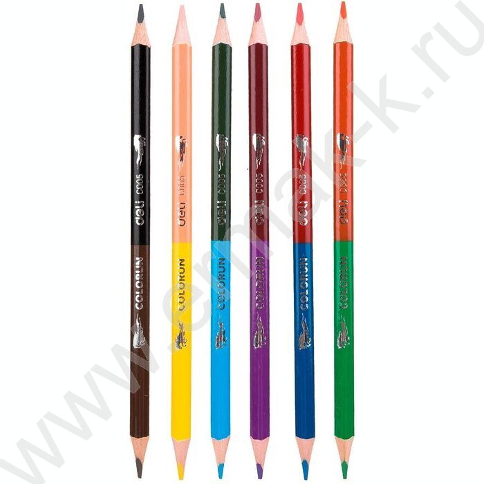 Карандаши  12цв/6шт ColoRun /липа, двухсторонние, европодвес | Фото 4