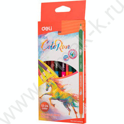 Карандаши  24цв/12шт ColoRun /липа, двухсторонние, европодвес | Фото 1