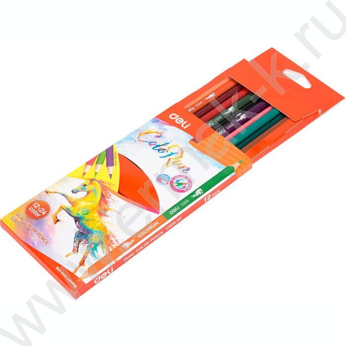 Карандаши  24цв/12шт ColoRun /липа, двухсторонние, европодвес | Фото 2