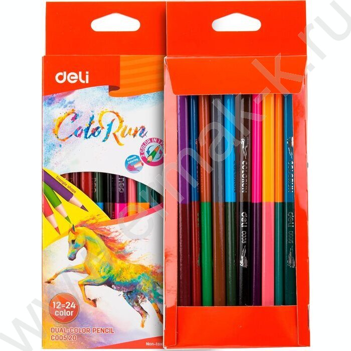 Карандаши  24цв/12шт ColoRun /липа, двухсторонние, европодвес | Фото 3